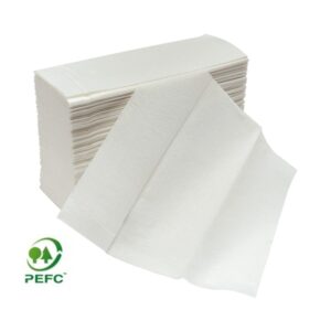 Papīra dvieļi loksnēs roku slaucīšanai, no jaunšķiedras.